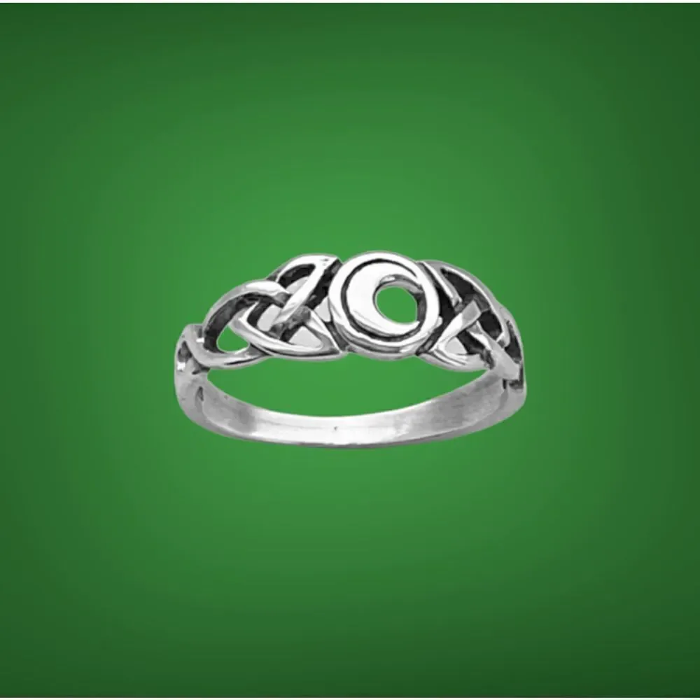 Sterling Silver Celtic Moon Ring